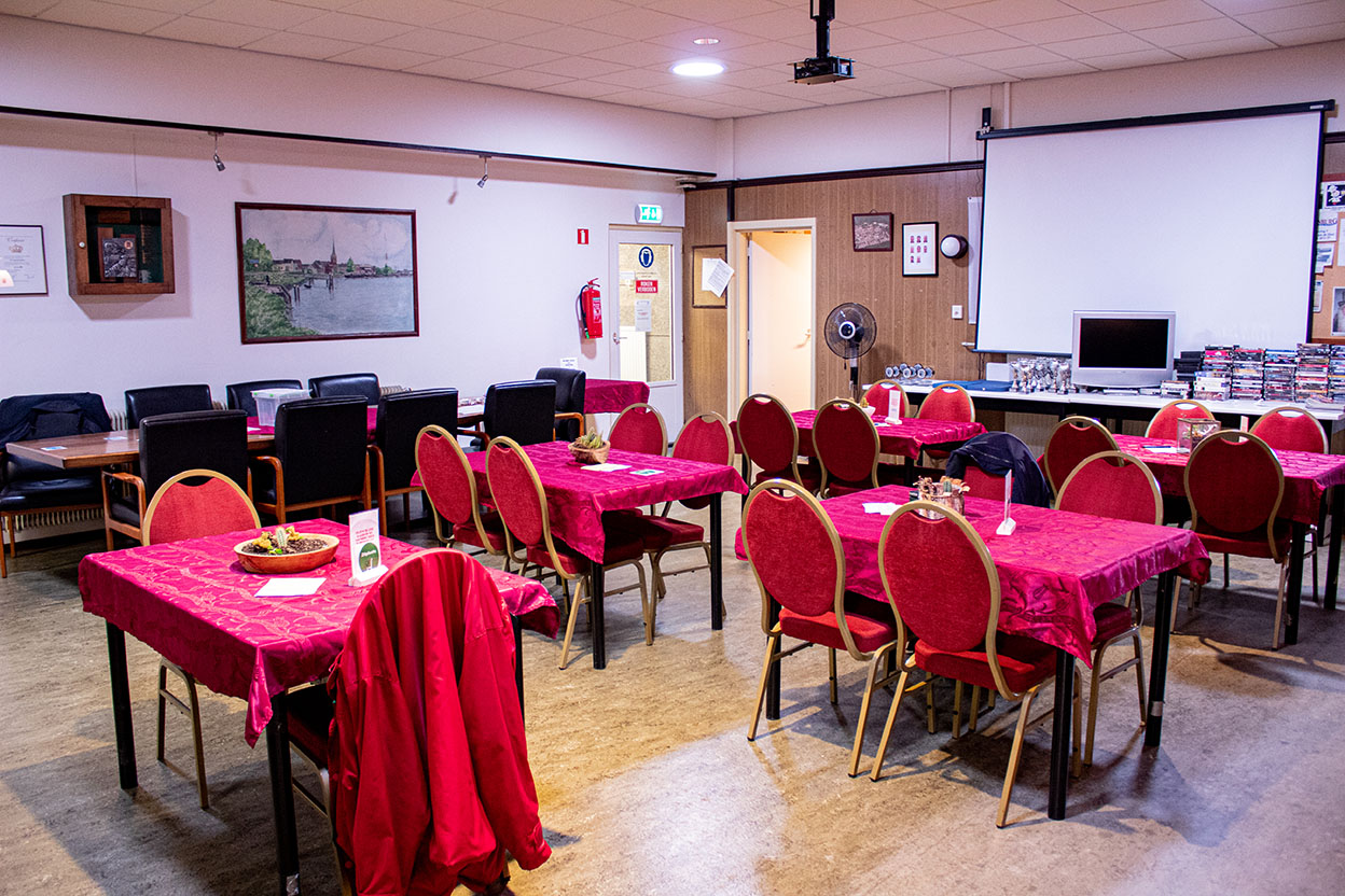 De gezellige kantine van de vereniging